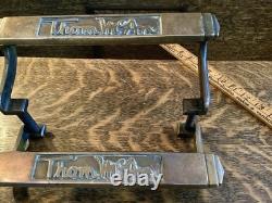 Antique Tom McAn Shoe Store Display Stand Bronze Steel Advertising Fixture 1920s