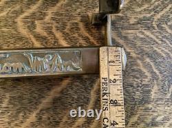 Antique Tom McAn Shoe Store Display Stand Bronze Steel Advertising Fixture 1920s