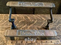 Antique Tom McAn Shoe Store Display Stand Bronze Steel Advertising Fixture 1920s