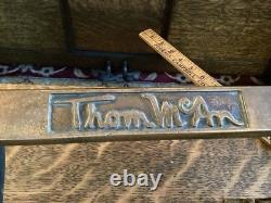 Antique Tom McAn Shoe Store Display Stand Bronze Steel Advertising Fixture 1920s