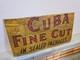 Antique Vintage Cuba Fine Cut Advertising Sign (Possibly cut down store display)