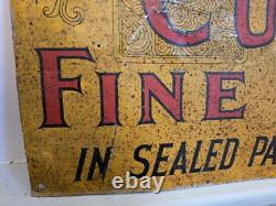 Antique Vintage Cuba Fine Cut Advertising Sign (Possibly cut down store display)