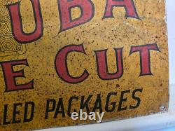 Antique Vintage Cuba Fine Cut Advertising Sign (Possibly cut down store display)