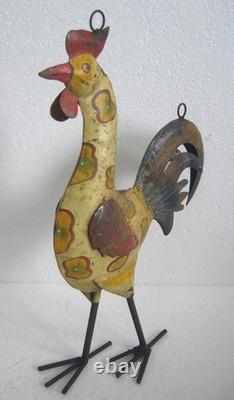 Antique Vintage Iron Rooster Trade Advertisement Store Display Sign