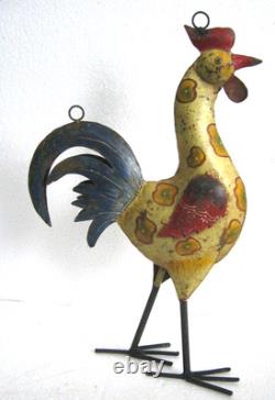 Antique Vintage Iron Rooster Trade Advertisement Store Display Sign