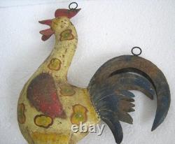 Antique Vintage Iron Rooster Trade Advertisement Store Display Sign
