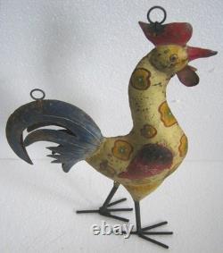 Antique Vintage Iron Rooster Trade Advertisement Store Display Sign