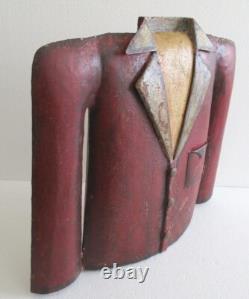 Antique Vintage Iron Tuxedo Advertisement Store Display Trade Sign