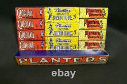 Antique Vintage Planters Peanuts Metal Display Stand Mister Peanut Chocolate