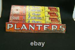 Antique Vintage Planters Peanuts Metal Display Stand Mister Peanut Chocolate