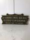 Antique Wooden Suspenders sign Harris Wire Buckle Country Store Display Orig