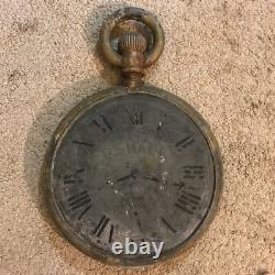 Antique Zinc and Cast Iron Pocket Watch Jewelry Store Display Sign