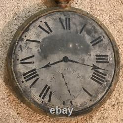 Antique Zinc and Cast Iron Pocket Watch Jewelry Store Display Sign