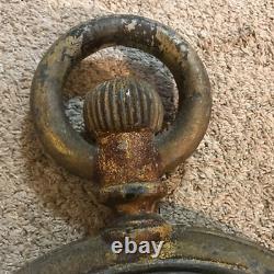 Antique Zinc and Cast Iron Pocket Watch Jewelry Store Display Sign