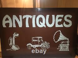 Antique advertising store sign 1970's metal. Display antique