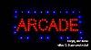 Arcade Open Store Game Room Led Shop Sign Neon Video Poker Display Bar Pub Cave