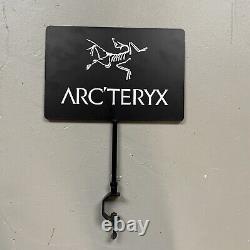 Arcteryx Metal Clothing Rack Display Sign Double Sided Promo Advertisement