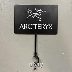 Arcteryx Metal Clothing Rack Display Sign Double Sided Promo Advertisement