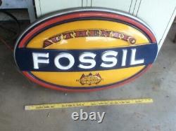 Authentic Oval Fossil International Watches Store Sign Display Plastic Original