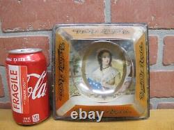 BETSY ROSS CIGARS Old Advertising Glass Change Receiver Tray Sign Brunhoff Ohio
