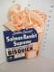 BISQUICK Betty Crocker 1940s store display sign Lenten Salmon rarebit cartoon