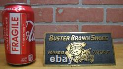 BUSTER BROWN SHOES FOR BOYS GIRLS c1930s Store Display Sign BOSTONIAN BRONZES
