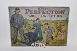 Bartel Perfection Denim Workwear Store Display Sign Coveralls Antique Stifel