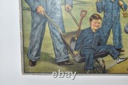 Bartel Perfection Denim Workwear Store Display Sign Coveralls Antique Stifel
