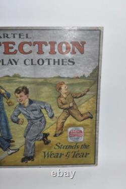 Bartel Perfection Denim Workwear Store Display Sign Coveralls Antique Stifel