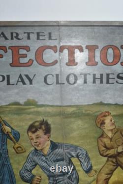 Bartel Perfection Denim Workwear Store Display Sign Coveralls Antique Stifel
