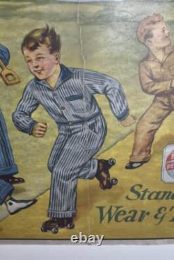 Bartel Perfection Denim Workwear Store Display Sign Coveralls Antique Stifel