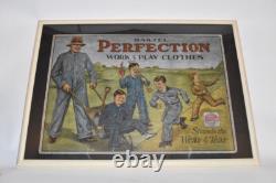 Bartel Perfection Denim Workwear Store Display Sign Coveralls Antique Stifel