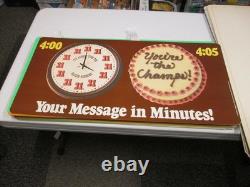 Baskin Robbins ice cream 1978 store display sign YOUR MESSAGE clock cake #1