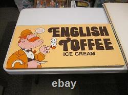 Baskin Robbins ice cream 1979 ENGLISH TOFFEE candy store display sign poster