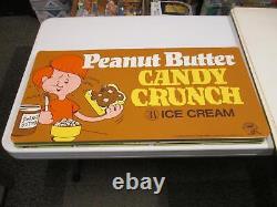 Baskin Robbins ice cream 1979 PEANUT BUTTER CANDY store display sign poster X