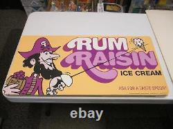 Baskin Robbins ice cream 1979 RUM RAISIN store display sign poster pirate sword