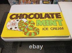 Baskin Robbins ice cream 1983 CHOCOLATE MINT cup store display sign poster