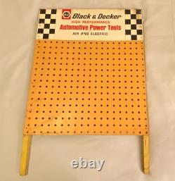 Black & Decker Automotive Power Tools Hardware Store Display Sign Vtg Pegboard