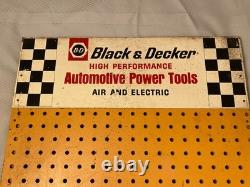 Black & Decker Automotive Power Tools Hardware Store Display Sign Vtg Pegboard