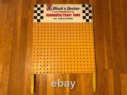 Black & Decker Automotive Power Tools Hardware Store Display Sign Vtg Pegboard