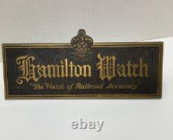 Bronze Hamilton Watch Jewelry Store Display Counter Plaque