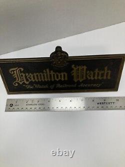 Bronze Hamilton Watch Jewelry Store Display Counter Plaque