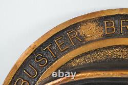 Buster Brown 17 1/2 Round Store Display Gold/Copper Toned Wall Plaque