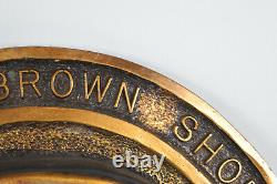 Buster Brown 17 1/2 Round Store Display Gold/Copper Toned Wall Plaque