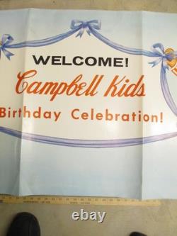 CAMPBELL'S SOUP kids ad character 1950s LARGE store display sign poster birthday CAMPBELL'S SOUP kids ad character 1950s LARGE store display sign poster birthday