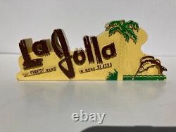 CHALK STATUE ADVERTISNG DISPLAY SIGN CHALKWARE FIGURE LA JOLLA SD California