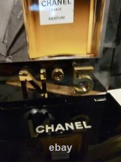 CHANEL No 5 Gold Acrylic Perfume Counter Display Advertising Art Deco Brad Pitt