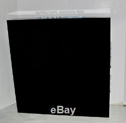 CHANEL black lucite store display sign stand tray box