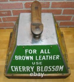 CHERRY BLOSSOM BOOT POLISH Old Advertising Shoe Shine Stand Store Display Sign
