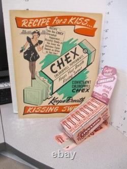 CHEX 1950s cinnamon 24 pack candy box full store display sign chlorophyll Phila